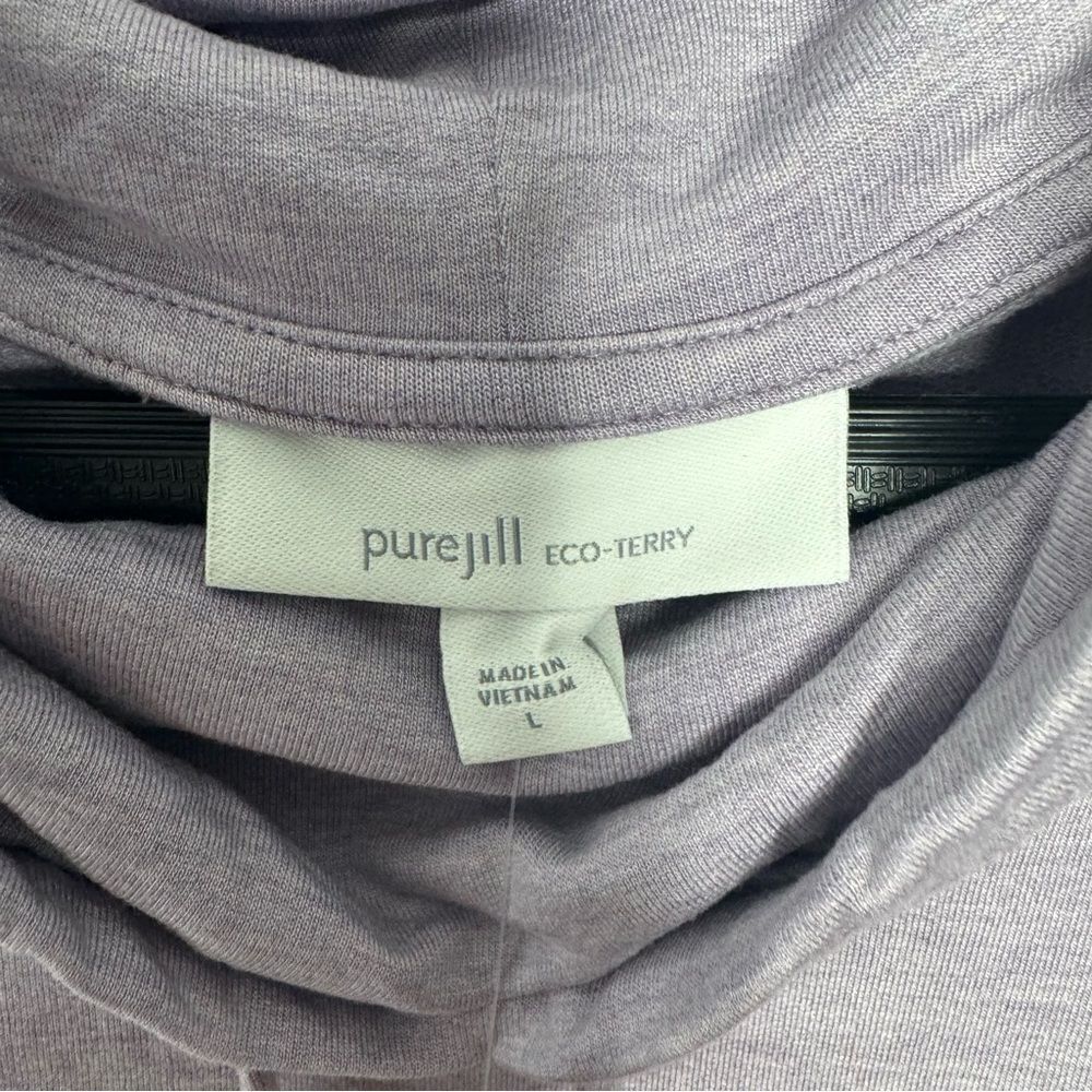 J. Jill lavender cowl neck sweatshirt size large - Picture 4 of 6